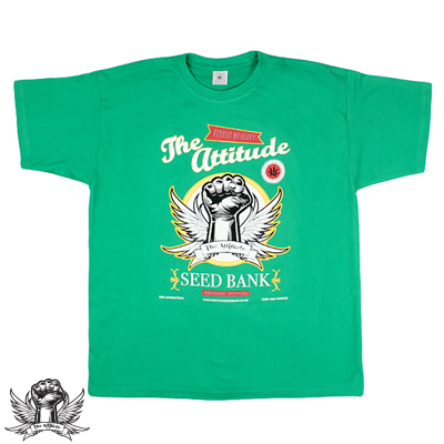 The Attitude Seedbank Cannabis Cup 2010 T Shirt Green