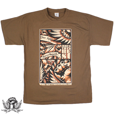 The Attitude Seedbank Industry's Best T Shirt Brown