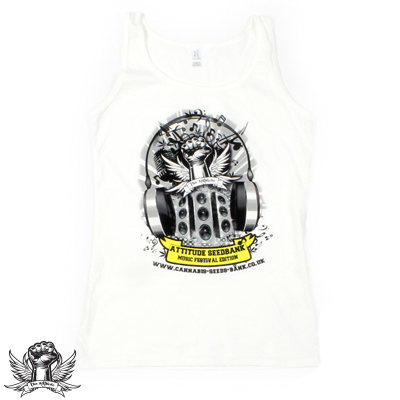 The Attitude Seedbank Ladies Headphones Festival Vest Top