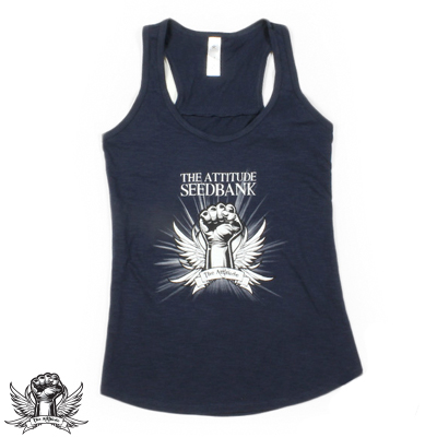 The Attitude Seedbank Ladies Racer Back Vest Navy