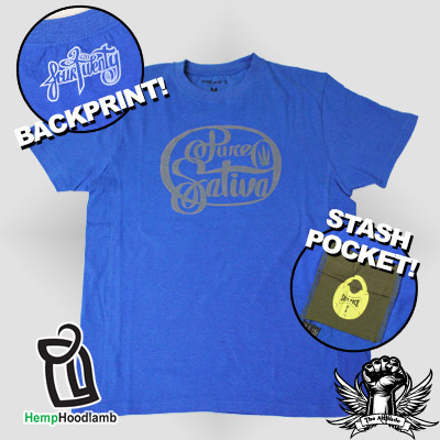 Pure Sativa Logo T-Shirt (Blue)