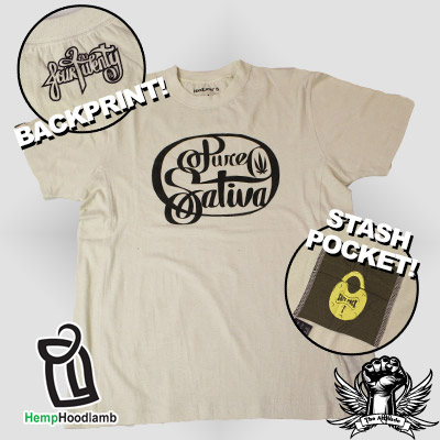 Pure Sativa Logo T-Shirt (Beige)