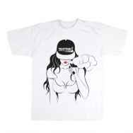 The Attitude Smoking Lounge Vape Girl T-Shirt White
