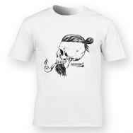 The Attitude Smoking Lounge Skull T-shirt in White